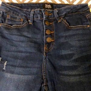 Button Front Cropped Jeans💐